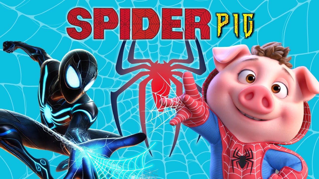 Capa do Video The Little Spider-Pig VS. The Big Bad Wolf 🕷️🐺 | An Epic Toy Factory Showdown! 🎭🔥
