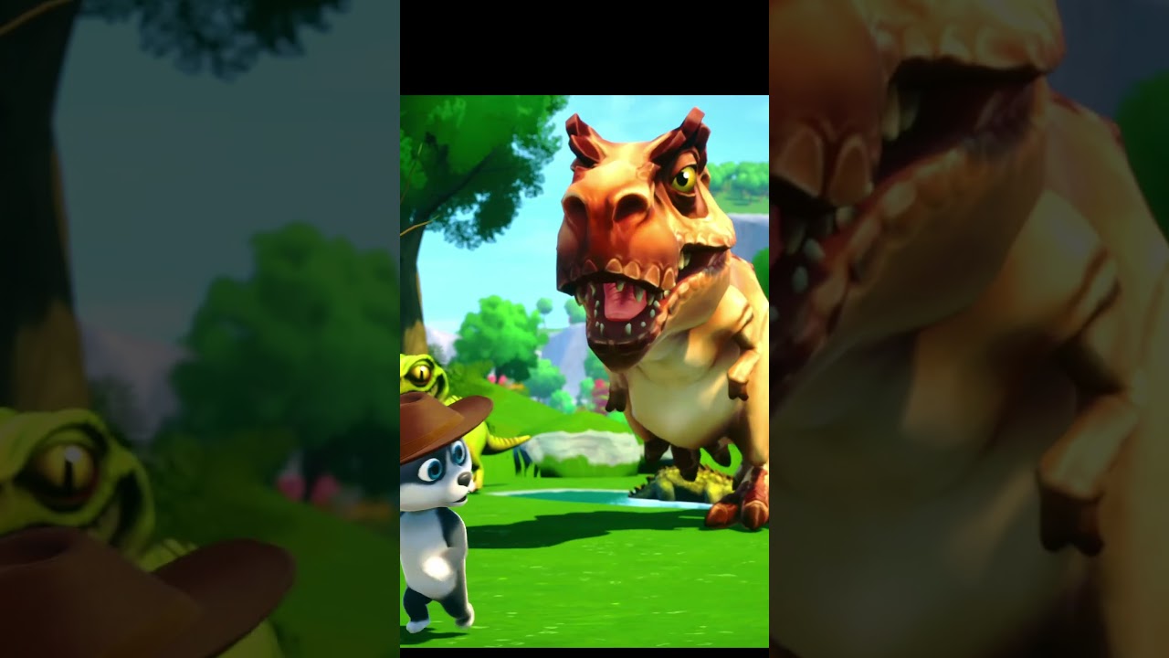Capa do Video O LOBO encontrou um T-REX? #desenhoinfantil #lobomau #trex