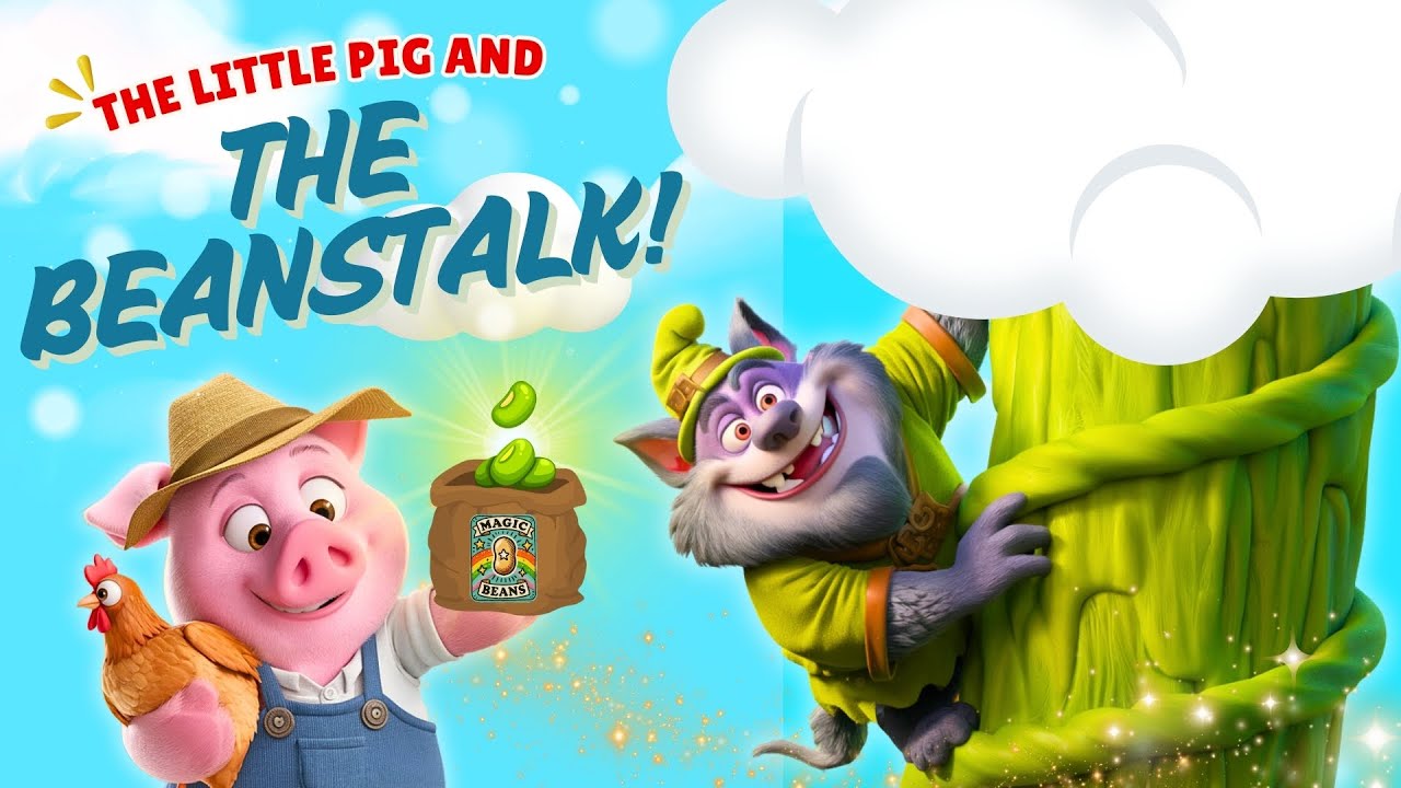 Capa do Video THE LITTLE PIG and the BEANSTALK #kidscartoon #thethreelittlepigs