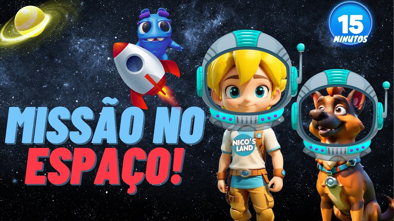 Capa do Video AVENTURA NO ESPAÇO - DESENHO INFANTIL #desenhoanimado