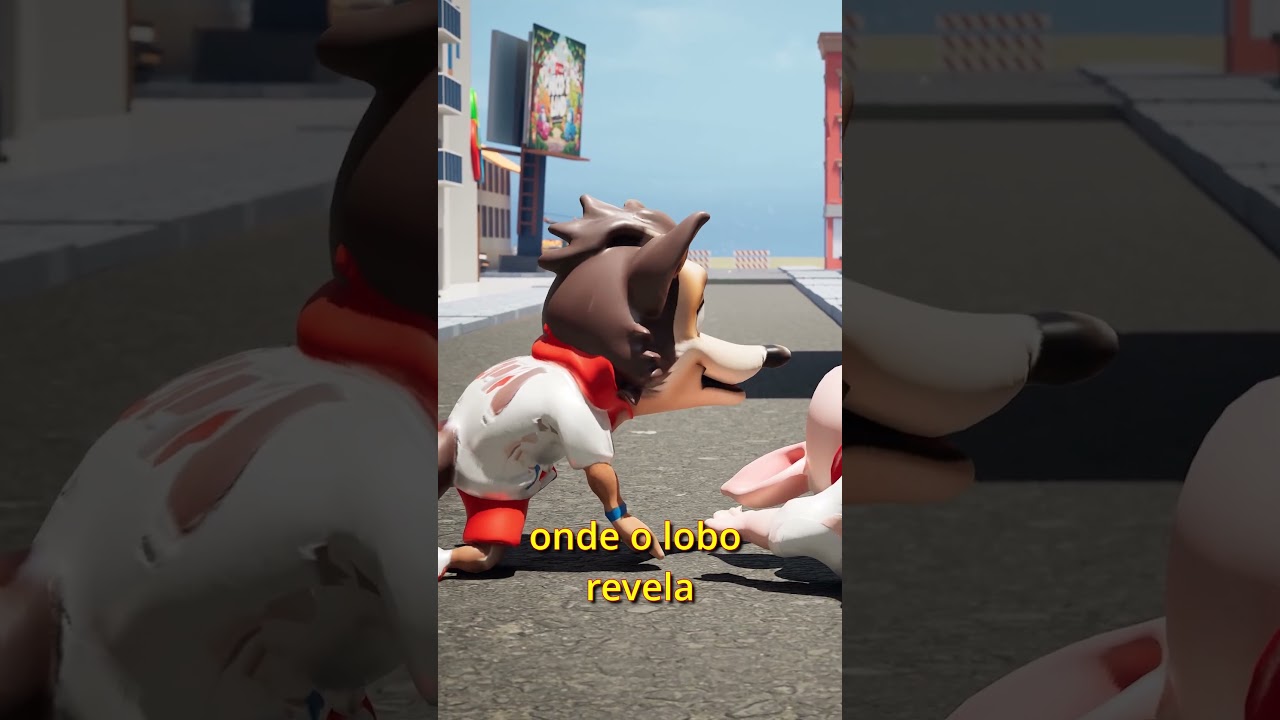 Capa do Video #shorts LOBO X PORQUINHO OLIMPÍADAS!Quem irá vencer?  #desenhoanimado #olimpiadas  #porquinho