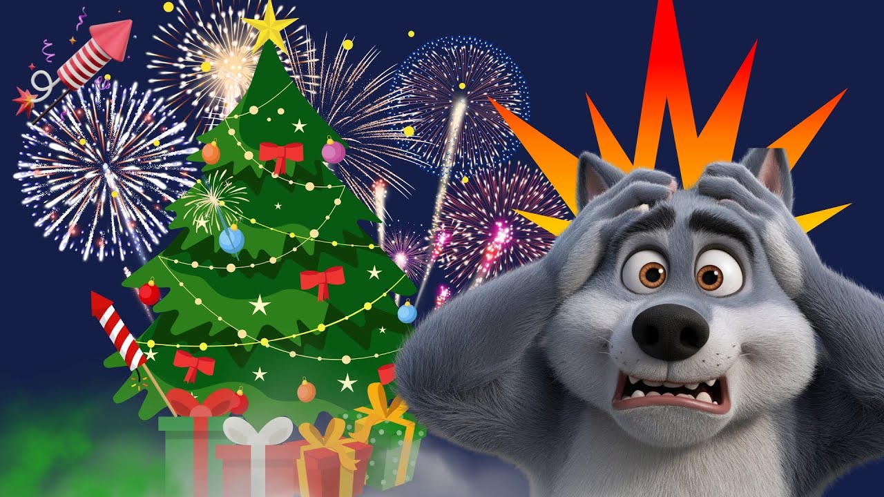 Capa do Video The Three Little Pigs & The Big Bad Wolf: A Christmas Tree Cartoon Adventure!