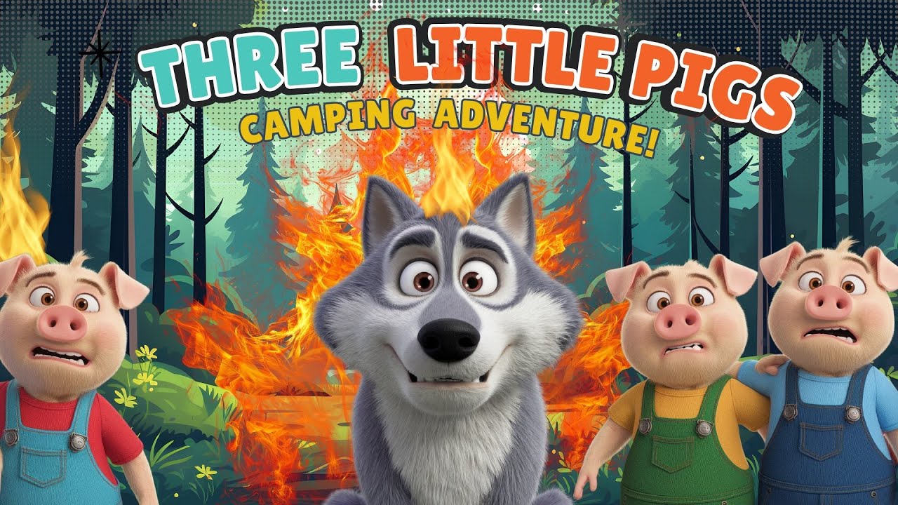 Capa do Video THREE LITTLE PIGS and Big Bad Wolf CARTOON #3littlepigs #englishcartoonforkids