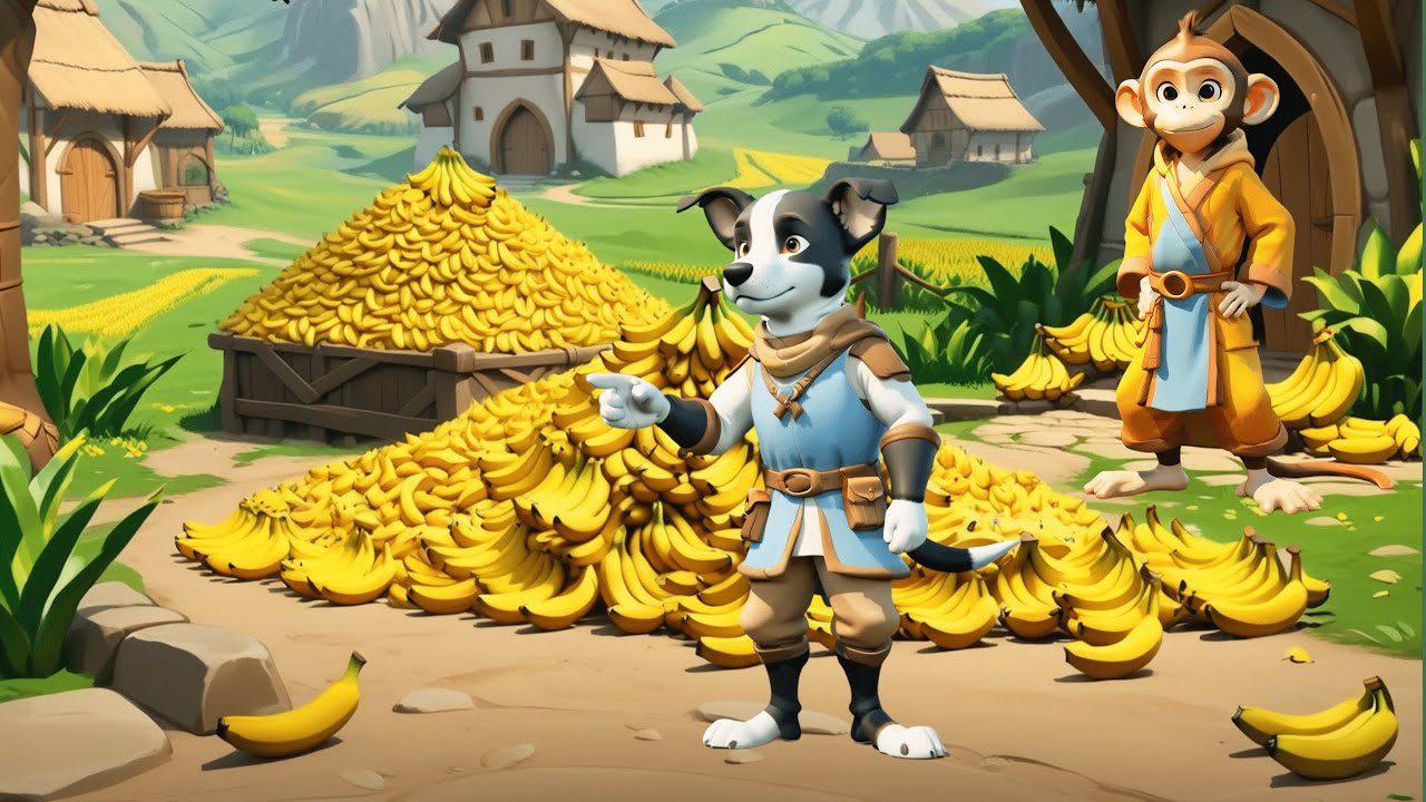 Capa do Video SIMON THE MONKEY and the stolen bananas - KIDS CARTOON #bedtimestories  #kidscartoons