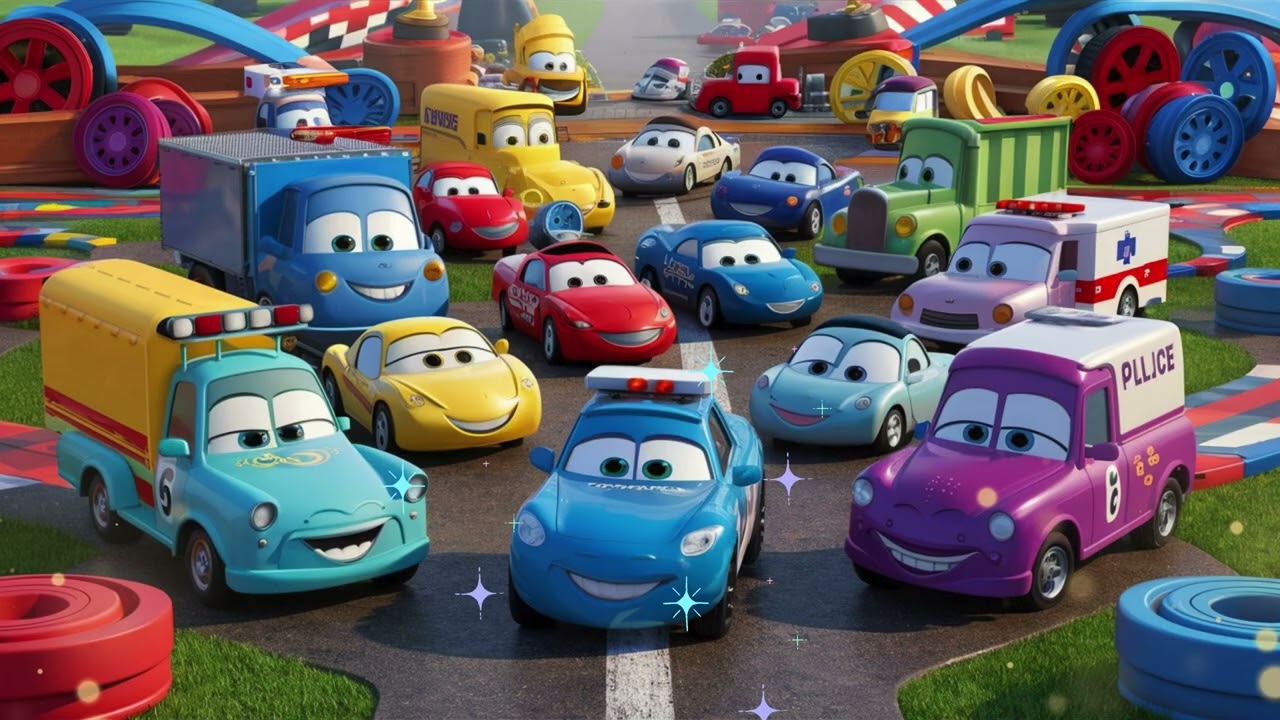 Capa do Video CAR RACE and ADVENTURES! The Magical Room #childrenscartoon