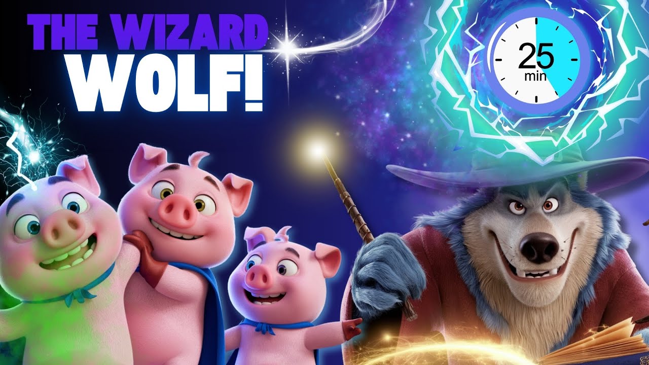 Capa do Video The BIG BAD WOLF, the KNIGHT and the THREE LITTLE PIGS | 25 MIN #childrenscartoon #threelittlepigs