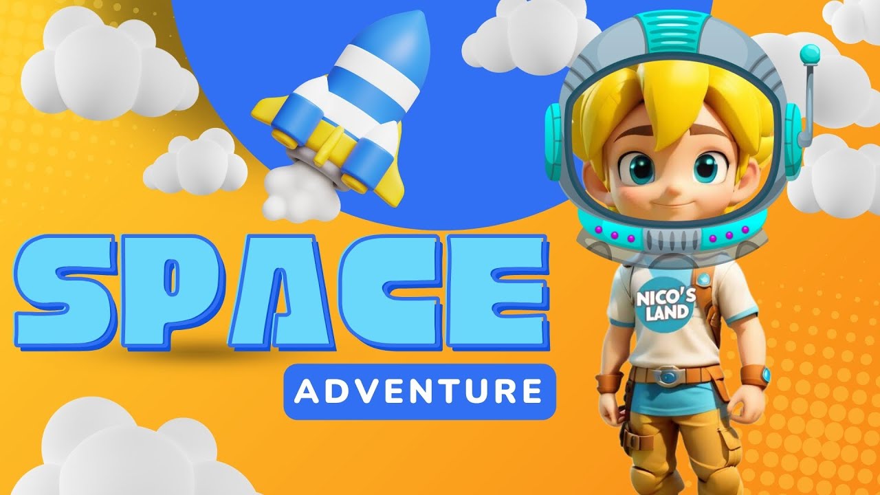 Capa do Video ASTRONAUT CARTOON animation SPACESHIP ADVENTURE!  #bedtimestories
