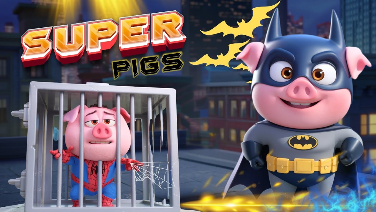 Capa do Video Spider Pig’s Big Trouble: Can Bat Pig Save Him?
