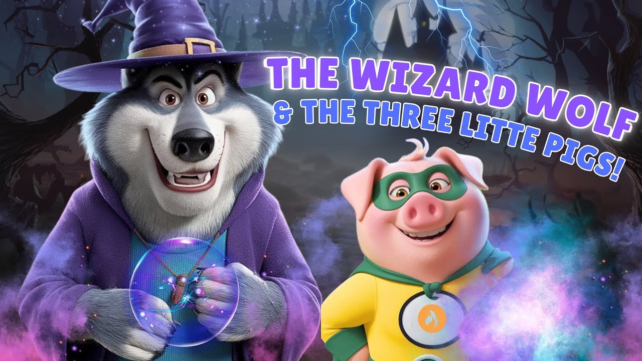 Capa do Video THREE LITTLE PIGS and THE BAD WOLF #englishcartoonforkids #threelittlepigs
