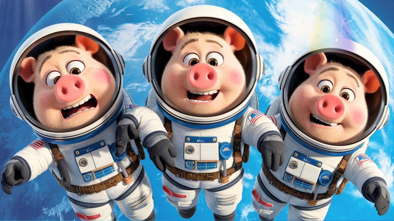 Capa do Video OS 3 PORQUINHOS e o LOBO MAU AVENTURA ESPACIAL #desenhoinfantil #ostrêsporquinhos #historiasinfantis