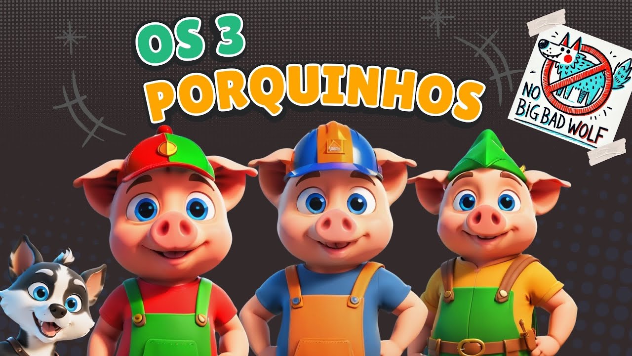 Capa do Video OS 3 PORQUINHOS E O LOBO MAU - HISTÓRINHA INFANTIL