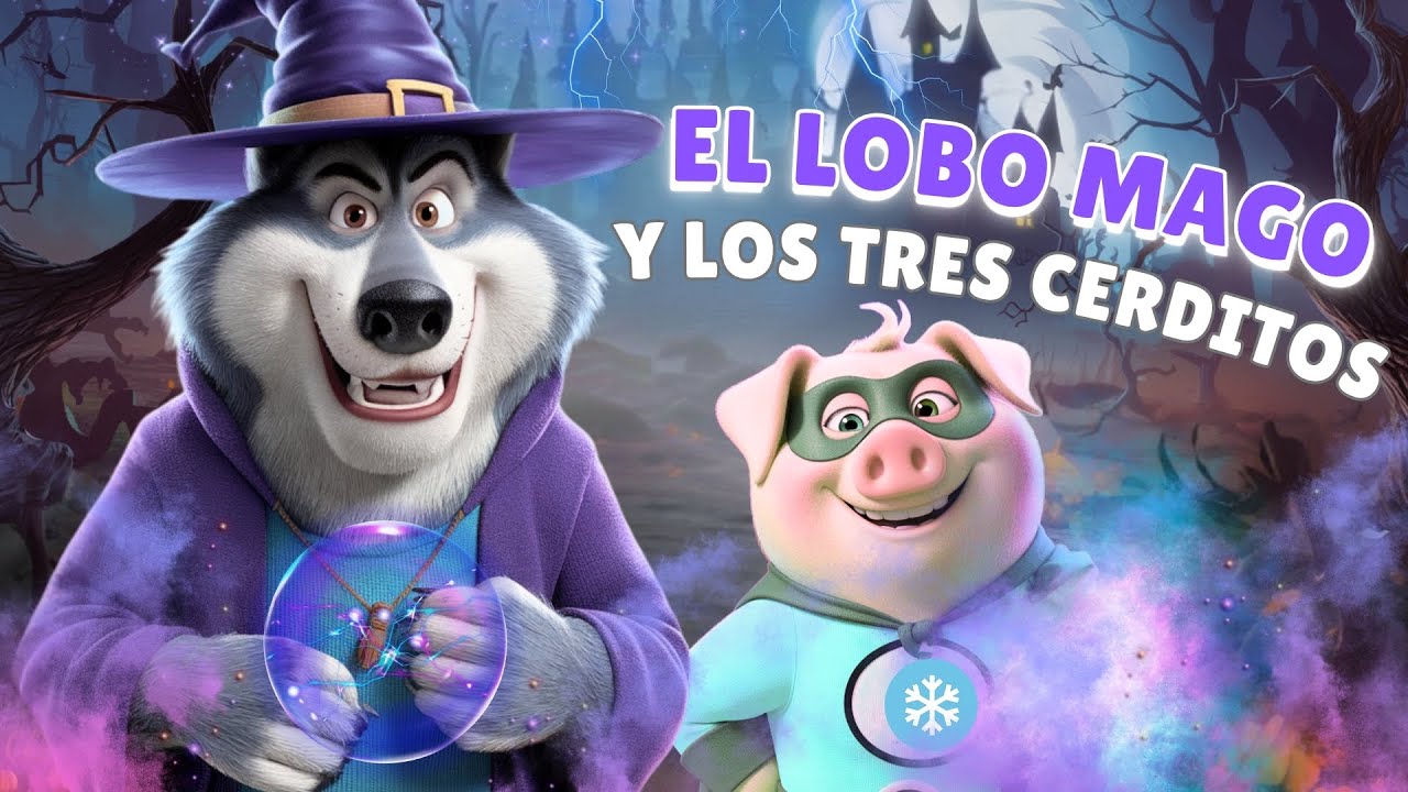 Capa do Video EL LOBO FEROZ MAGO y LOS TRES CERDITOS ¡ CUENTOS INFANTILES! #lostrescerditos