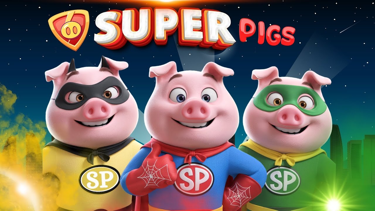 Capa do Video Super Pig Steals the Spotlight! 🦸♂️🐷 | Three Little Pigs Team Up vs. Wolf!