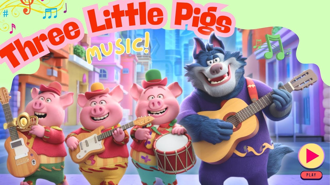 Capa do Video The Three Little Pigs and the Big Bad Wolf on the Island! 🎶🐷 | Fun Children's Song #3littlepigs