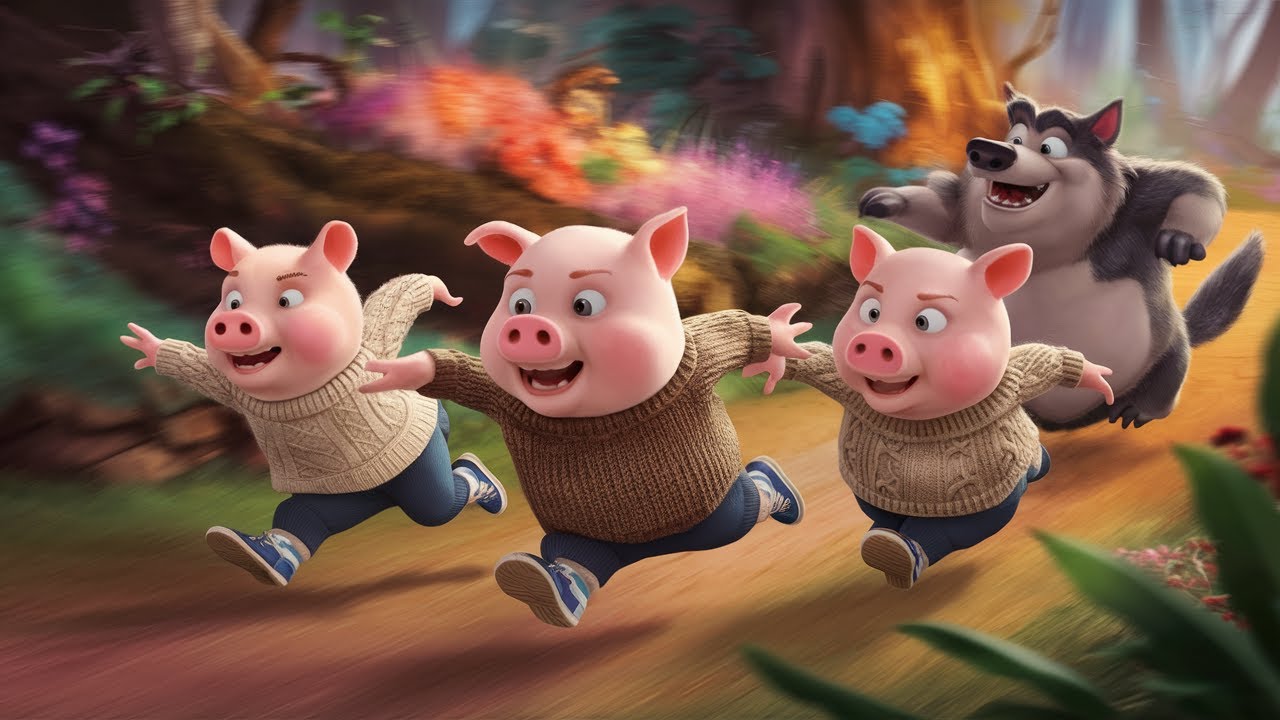 Capa do Video THREE LITTLE PIGS ADVENTURE - English Cartoon Stories