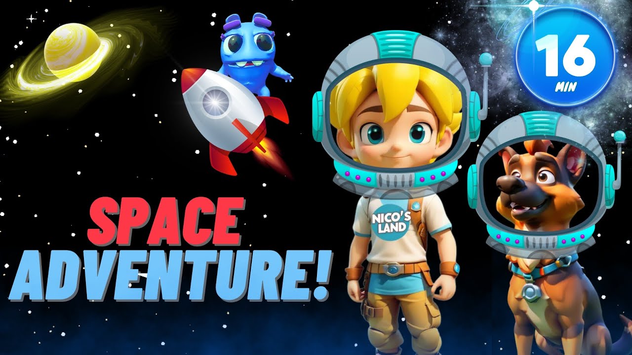 Capa do Video SPACE ADVENTURE CARTOON FOR KIDS! #cartoonforkids #storiesforkids
