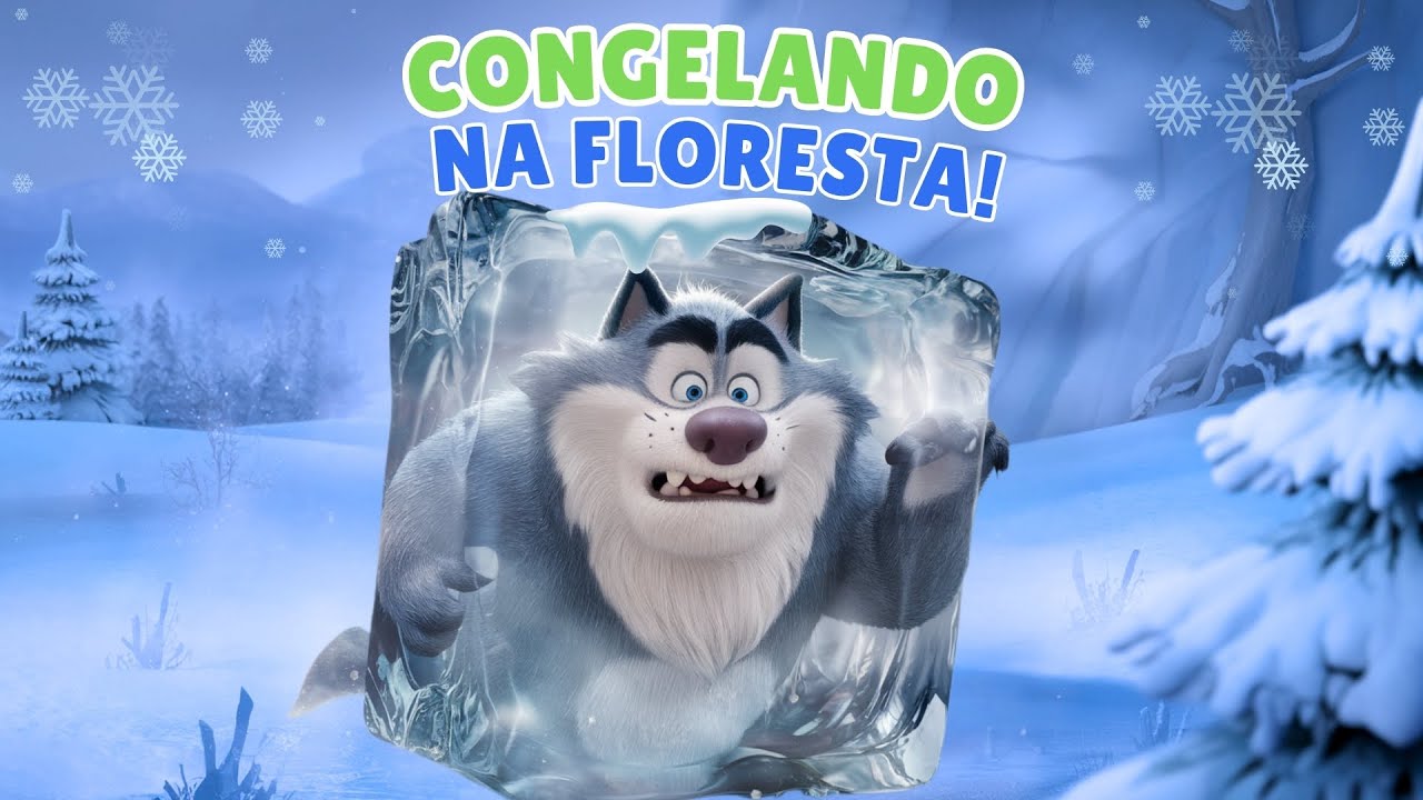 Capa do Video O INVERNO chegou e o LOBO MAU não está pronto! #desenhoinfantil #3porquinhos